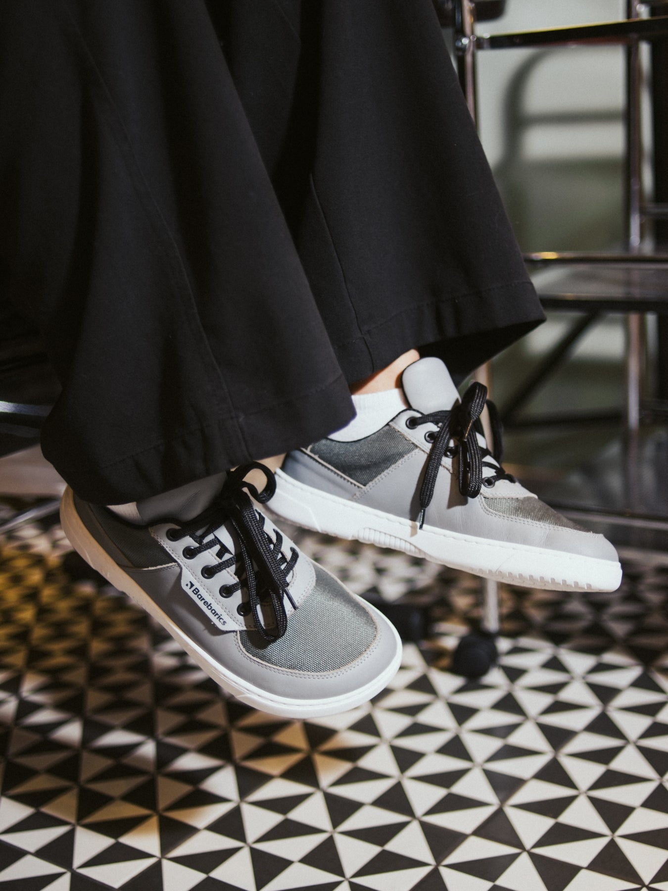 Barfuß-Sneaker Barebarics Bravo - Grau & Weiß