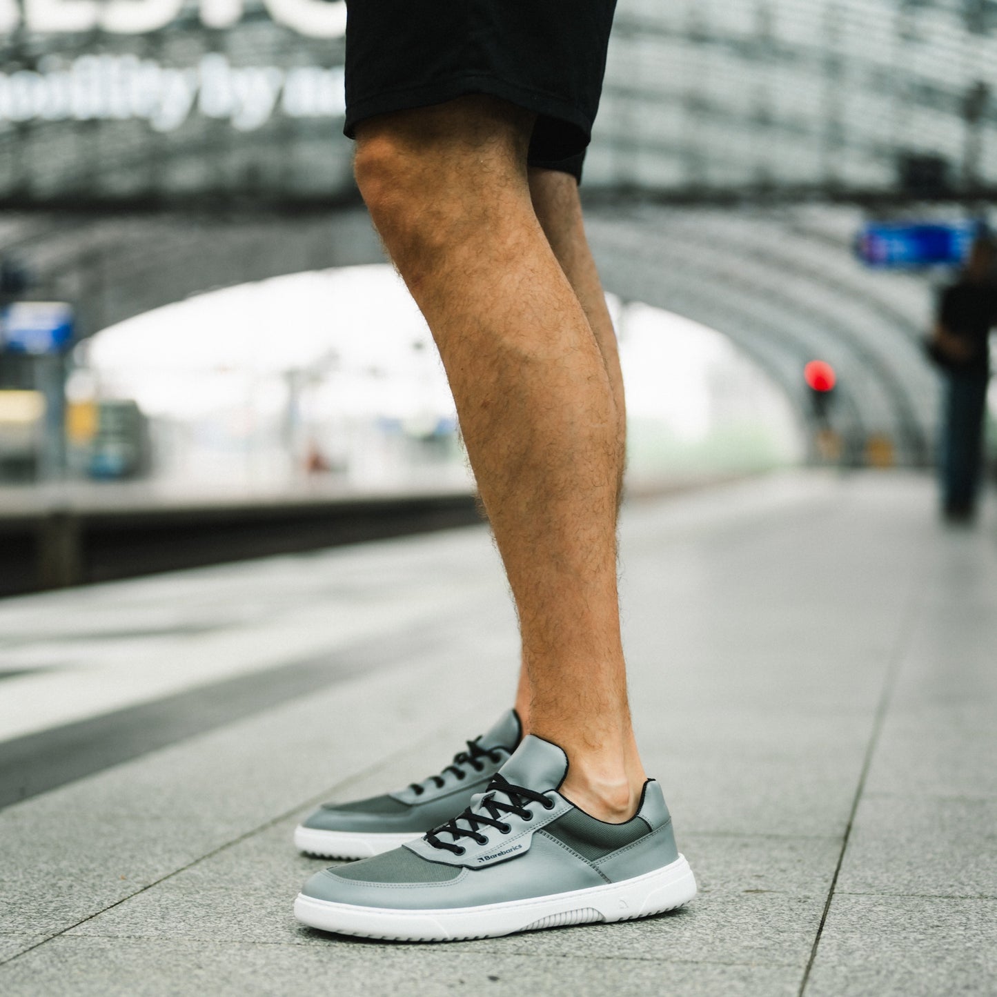 Barfuß-Sneaker Barebarics Bravo - Grau & Weiß