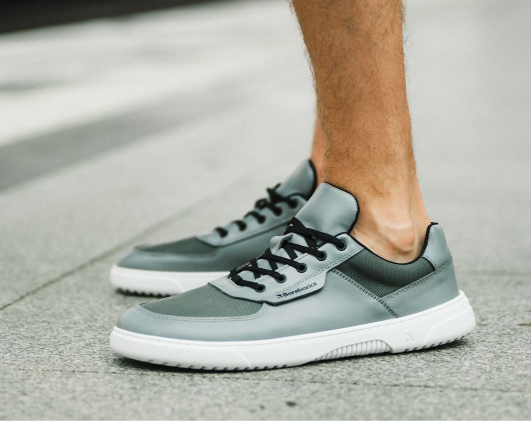Barfuß-Sneaker Barebarics Bravo - Grau & Weiß
