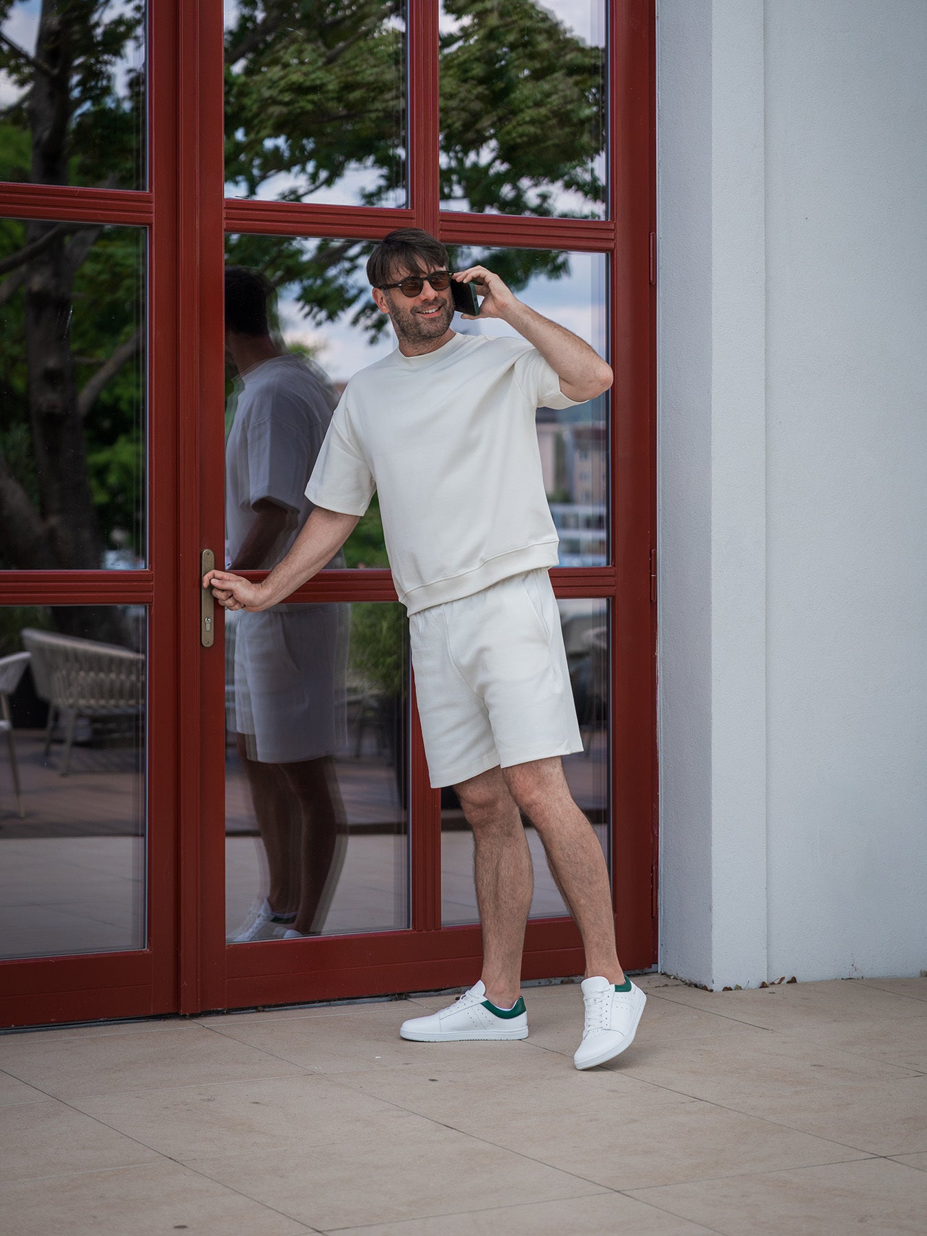 Barfuß-Sneaker Barebarics Enigma - Weiß & Dunkelgrün