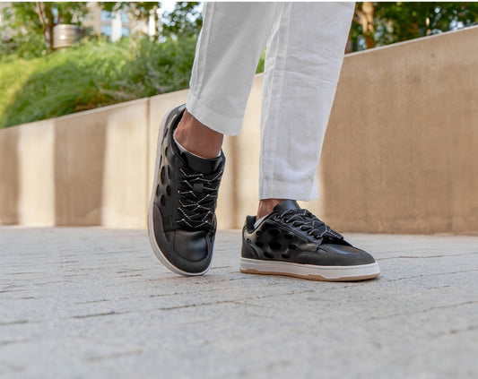 Barfuß-Sneaker Barebarics Fusion - Schwarz & Weiß