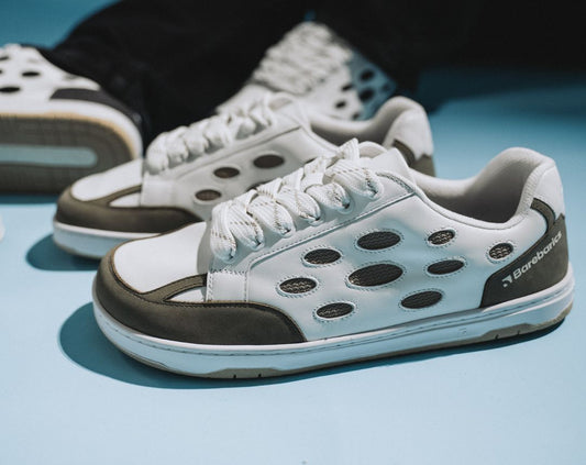 Barfuß-Sneaker Barebarics Fusion - Weiß & Anthrazit