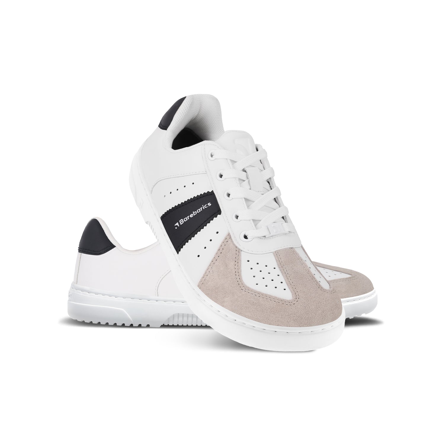 Barfuß-Sneaker Barebarics Icara – Weiß und Beige