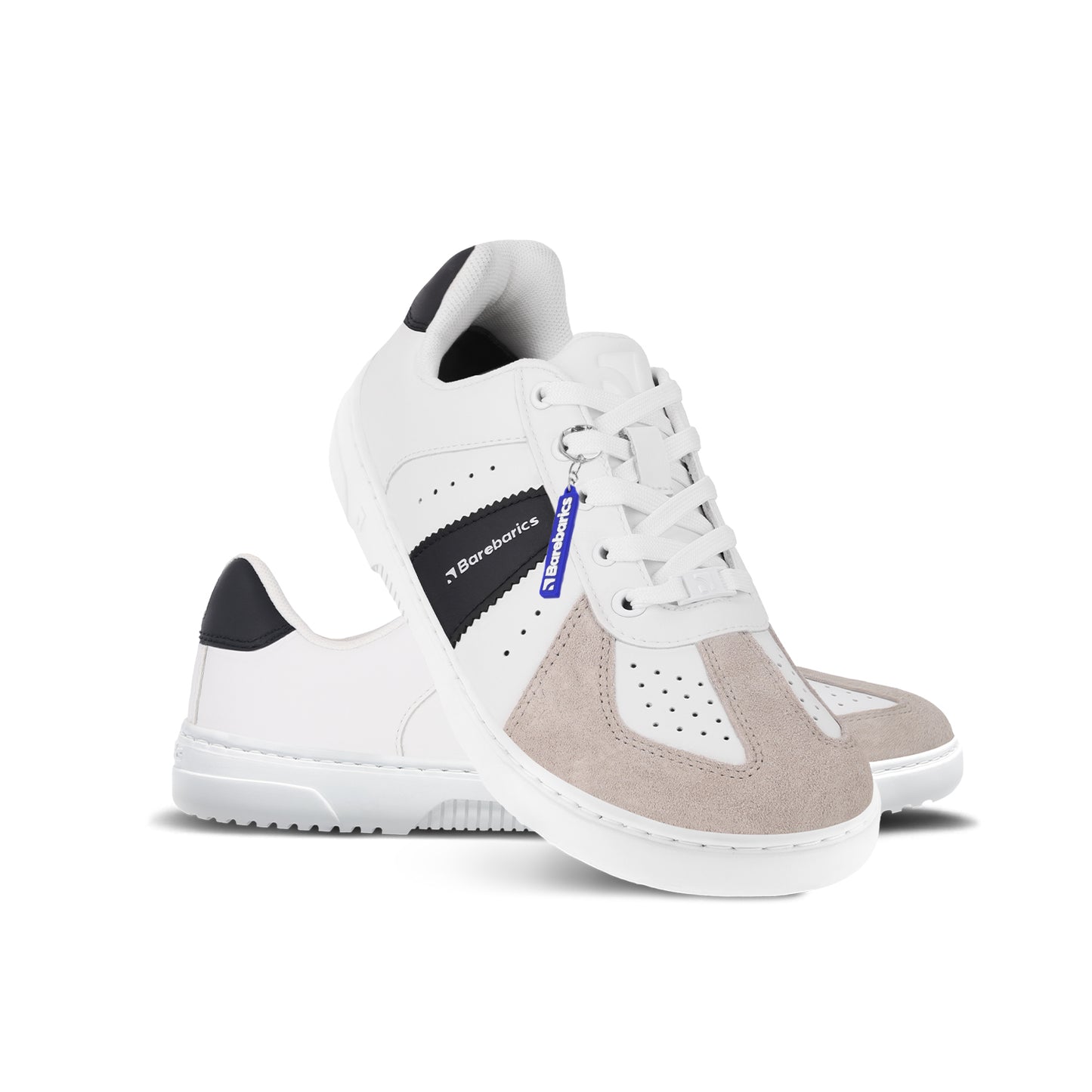 Barfuß-Sneaker Barebarics Icara – Weiß und Beige
