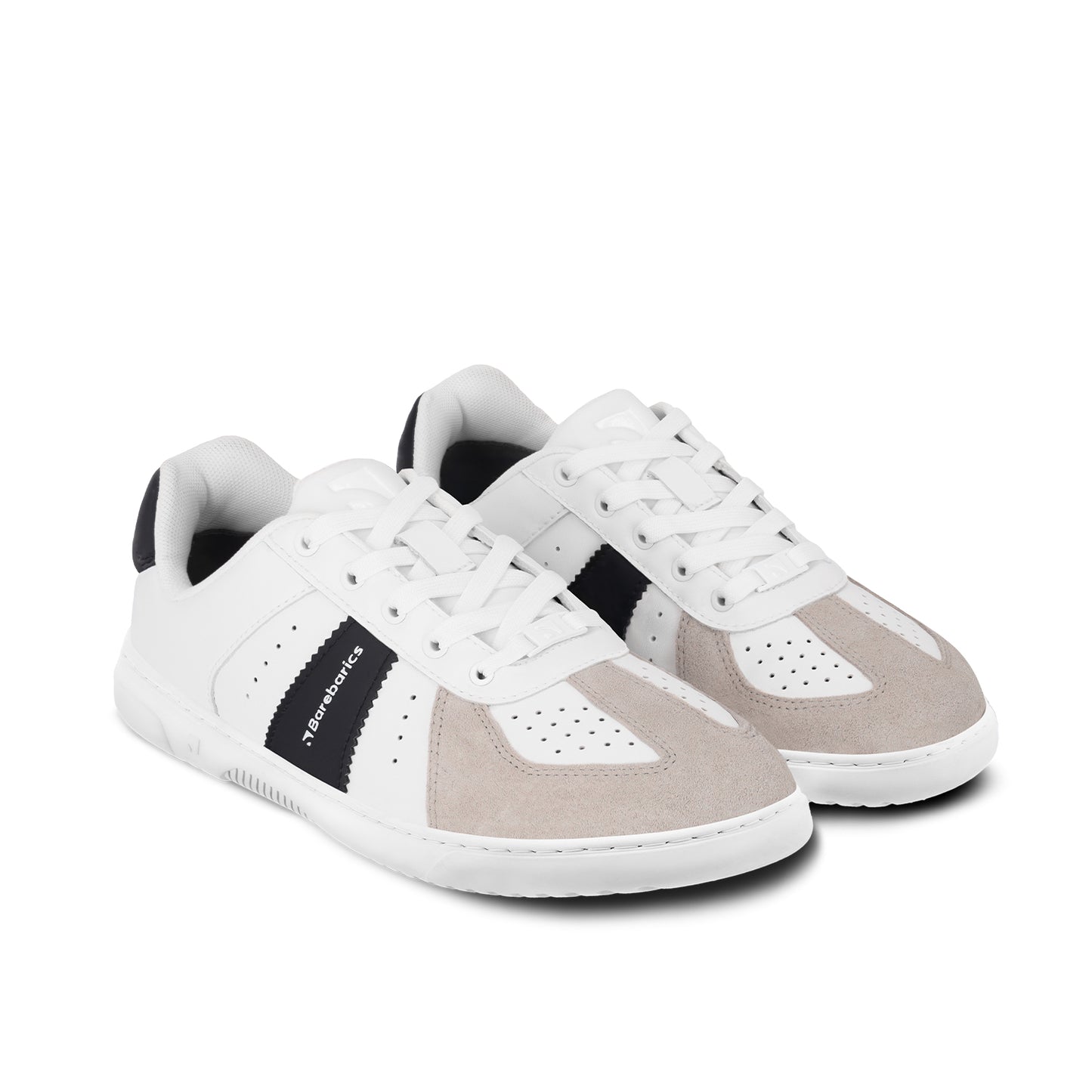 Barfuß-Sneaker Barebarics Icara – Weiß und Beige