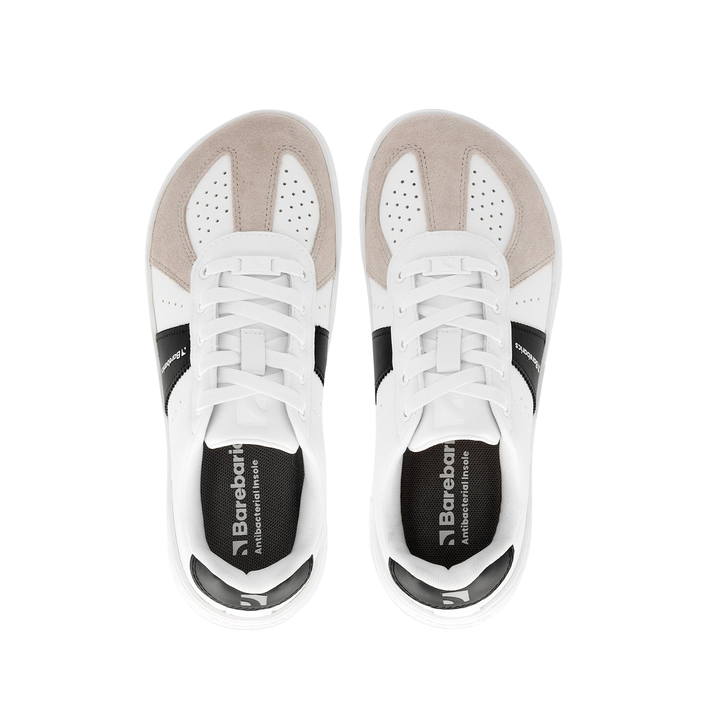 Barfuß-Sneaker Barebarics Icara – Weiß und Beige