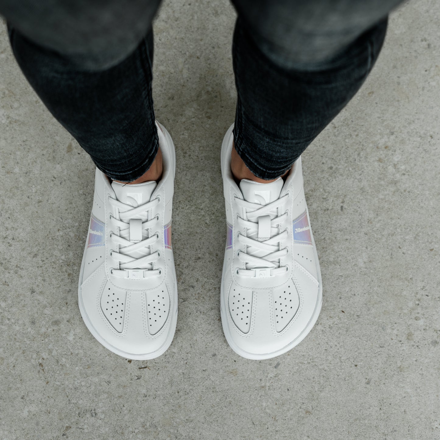 Barfuß-Sneaker Barebarics Icara - Weiß & Pastell schillernd
