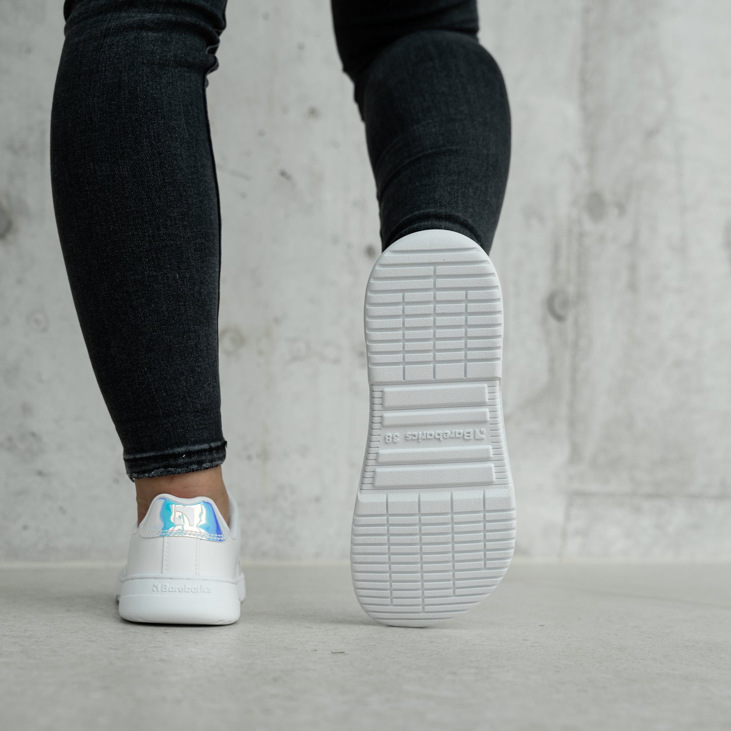 Barfuß-Sneaker Barebarics Icara - Weiß & Pastell schillernd