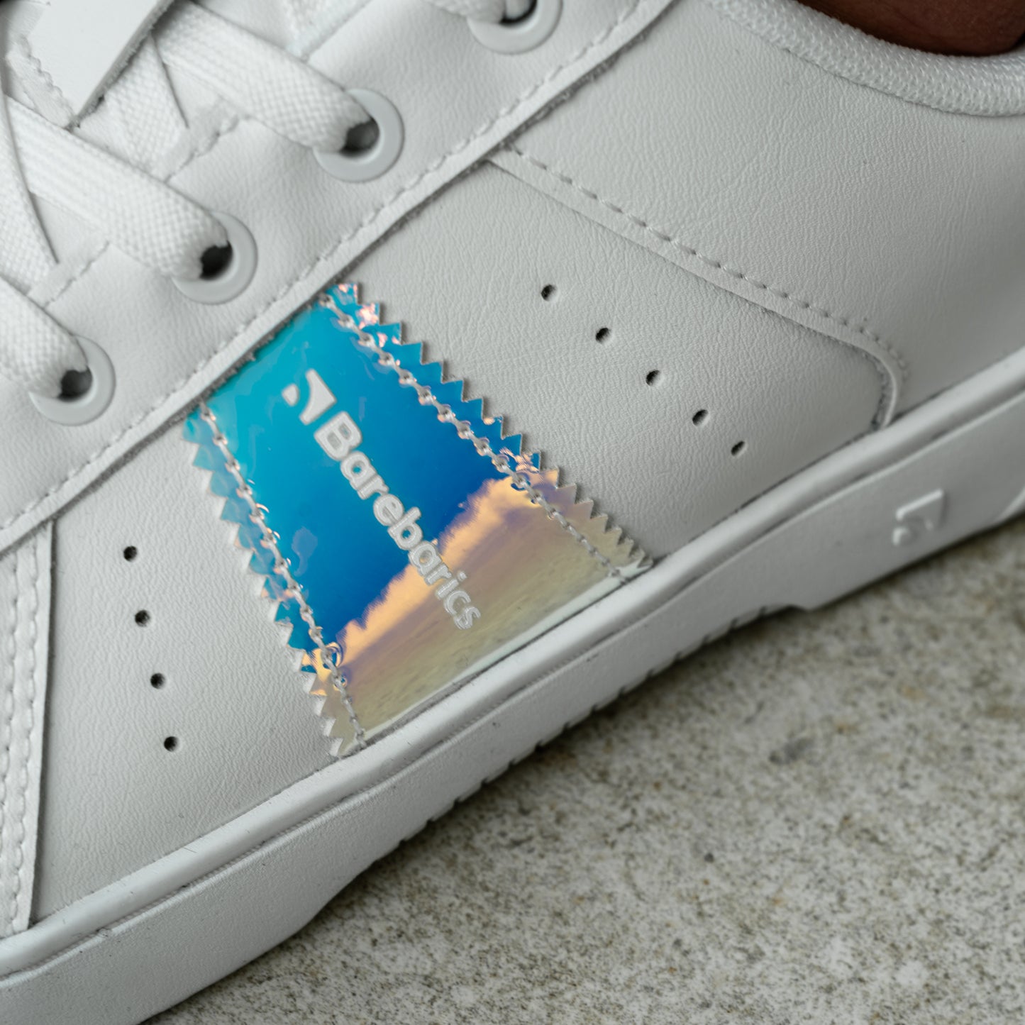 Barfuß-Sneaker Barebarics Icara - Weiß & Pastell schillernd