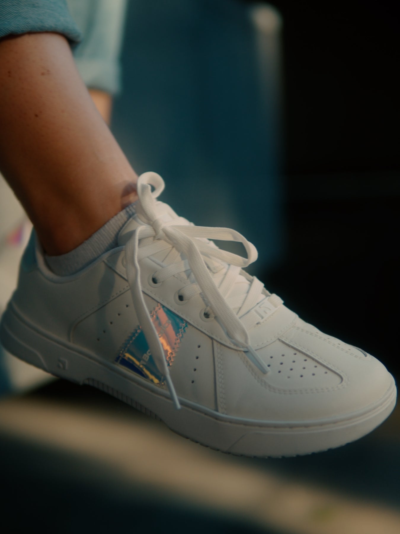Barfuß-Sneaker Barebarics Icara - Weiß & Pastell schillernd