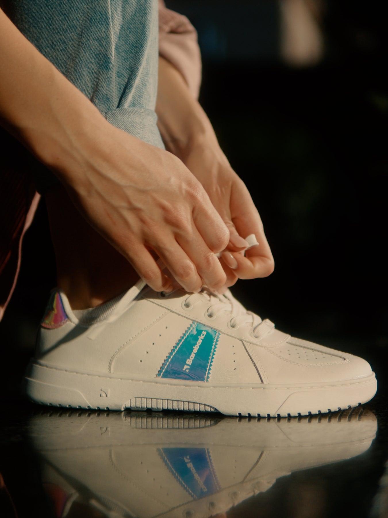 Barfuß-Sneaker Barebarics Icara - Weiß & Pastell schillernd