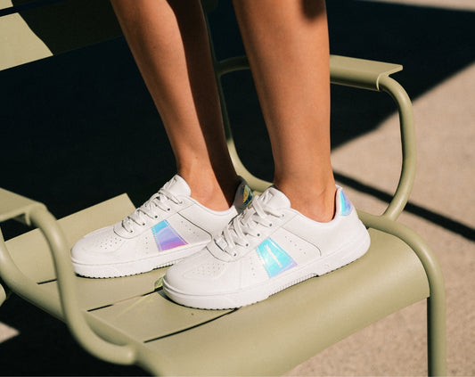 Barfuß-Sneaker Barebarics Icara - Weiß & Pastell schillernd