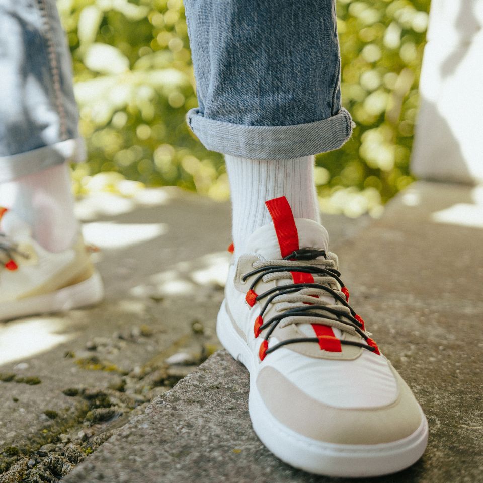 Barfuß-Sneaker Barebarics Revive - Beige & Weiß