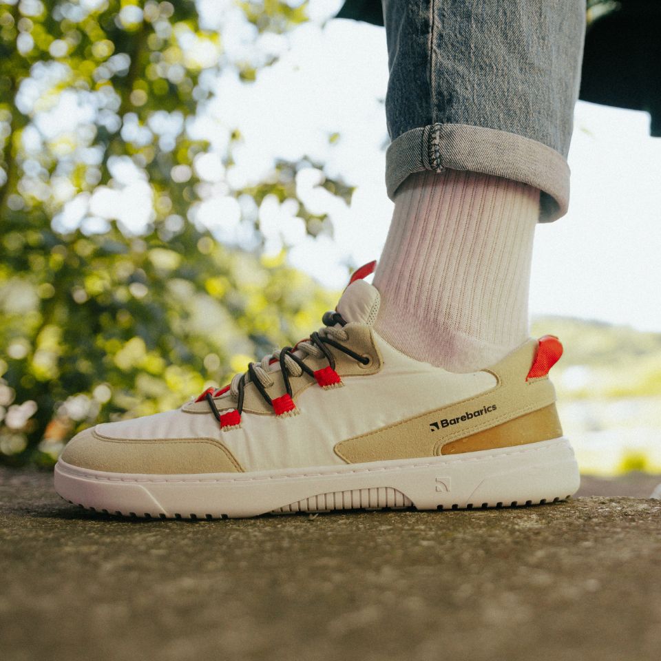 Barfuß-Sneaker Barebarics Revive - Beige & Weiß
