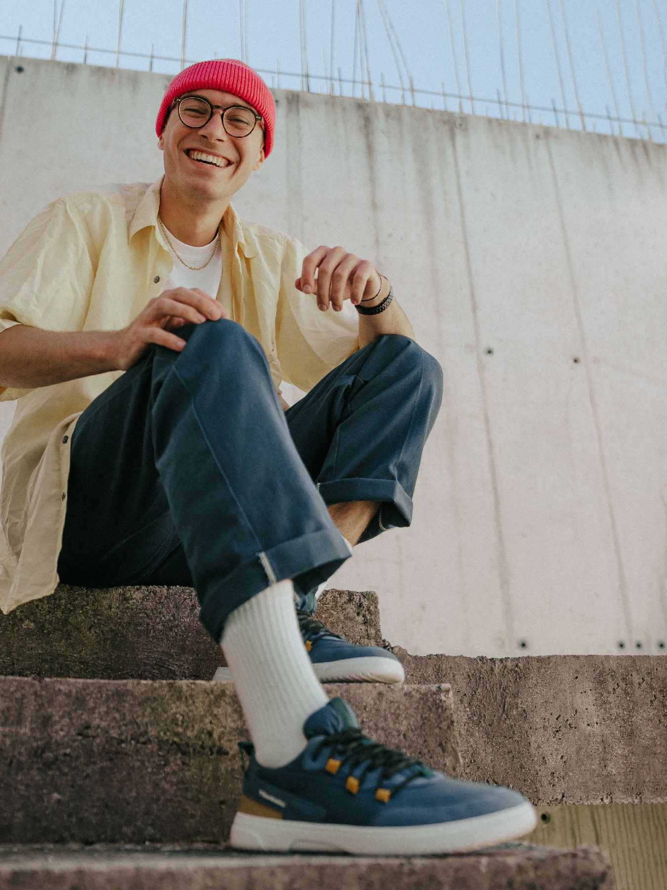 Barfuß-Sneaker Barebarics Revive - Blau & Weiß