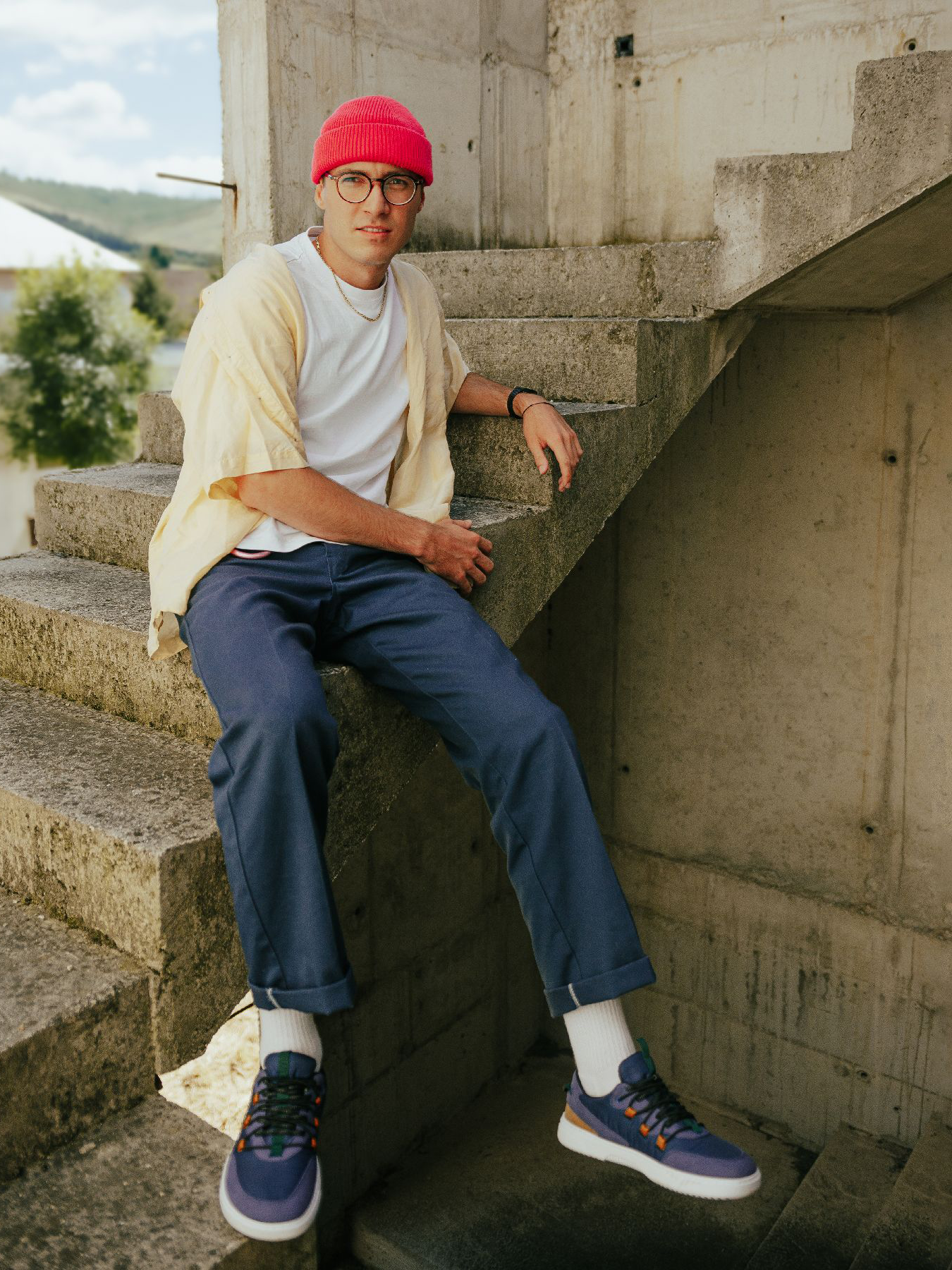 Barfuß-Sneaker Barebarics Revive - Blau & Weiß