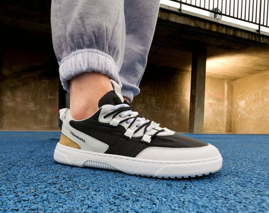 Barfuß-Sneaker Barebarics Revive - Hellgrau & Schwarz