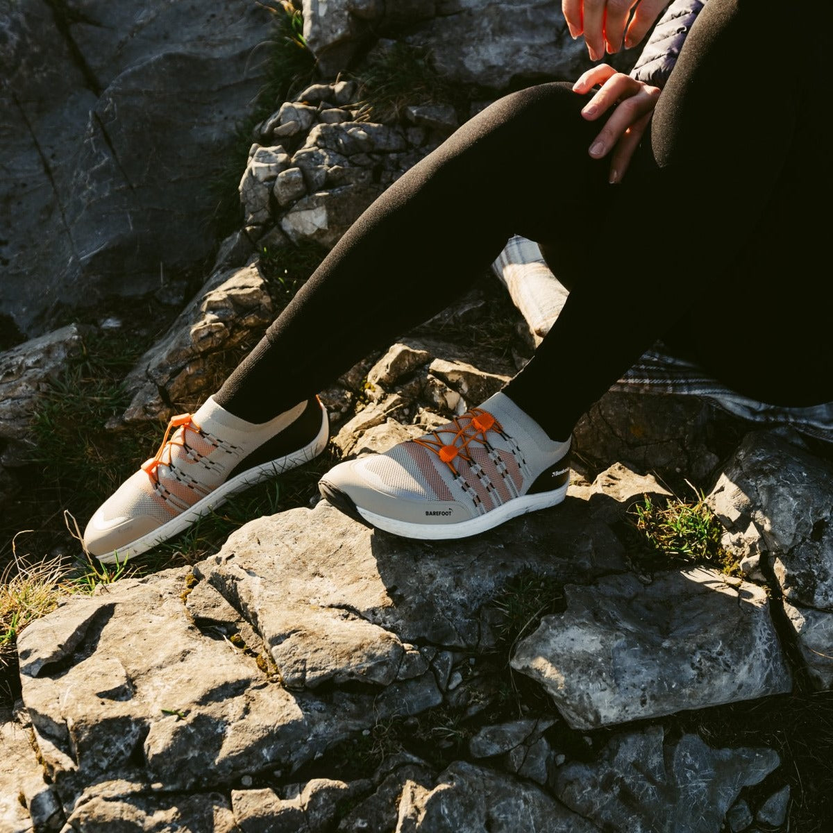 Barfuß-Sneaker Barebarics Voyager - Beige & Weiß