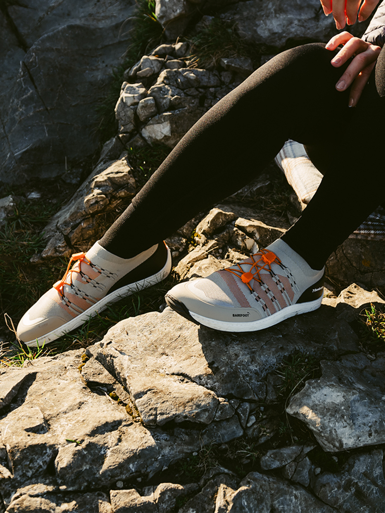 Barfuß-Sneaker Barebarics Voyager - Beige & Weiß