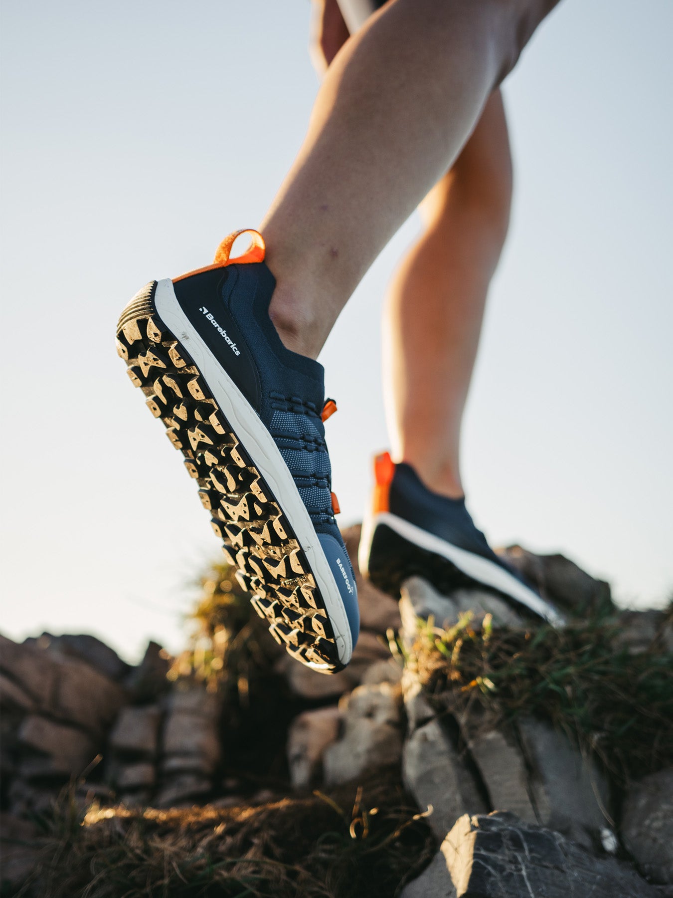 Barfuß-Sneaker Barebarics Voyager - Dunkelblau & Weiß