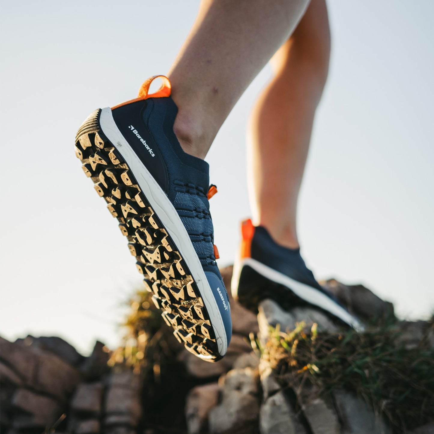 Barfuß-Sneaker Barebarics Voyager - Dunkelblau & Weiß