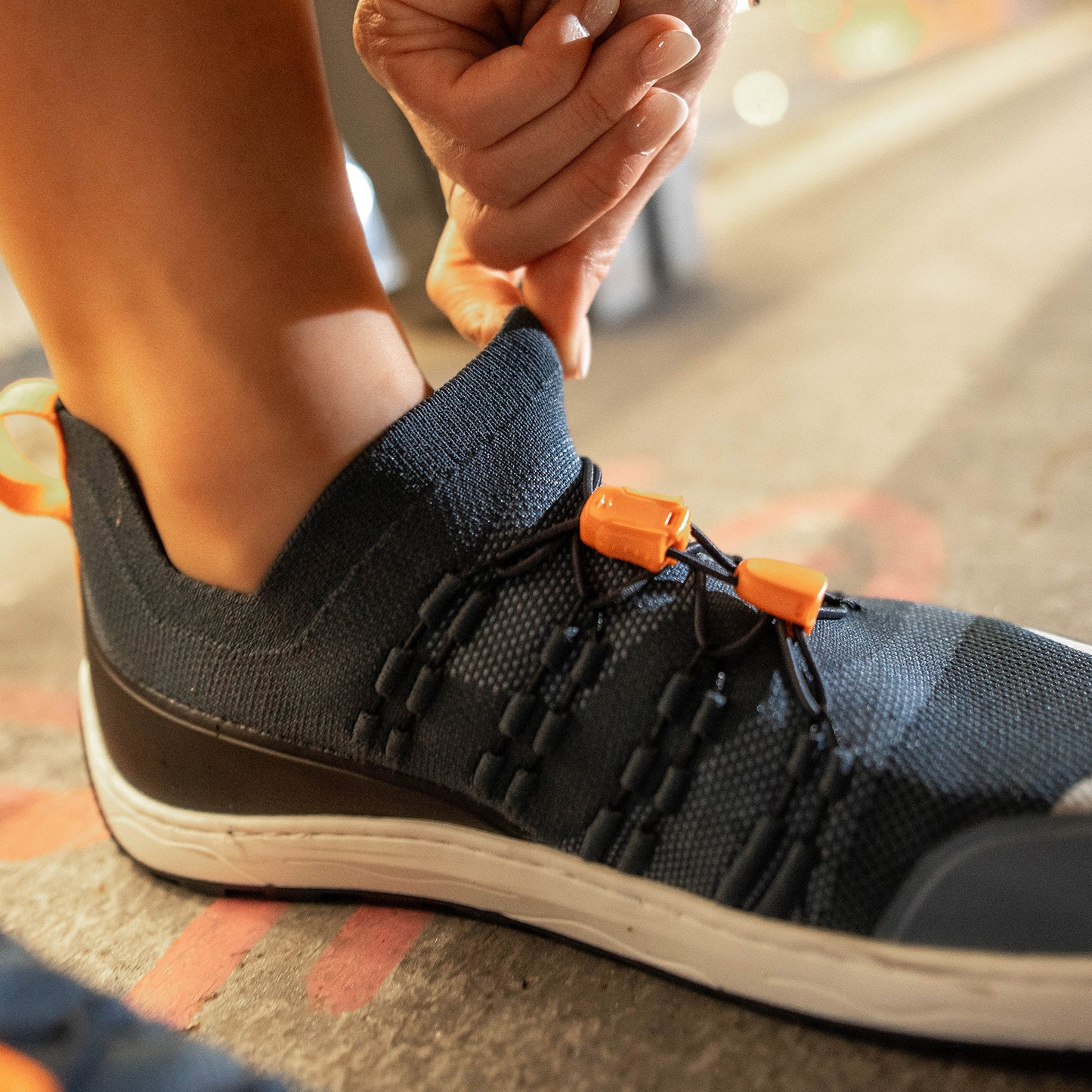 Barfuß-Sneaker Barebarics Voyager - Dunkelblau & Weiß