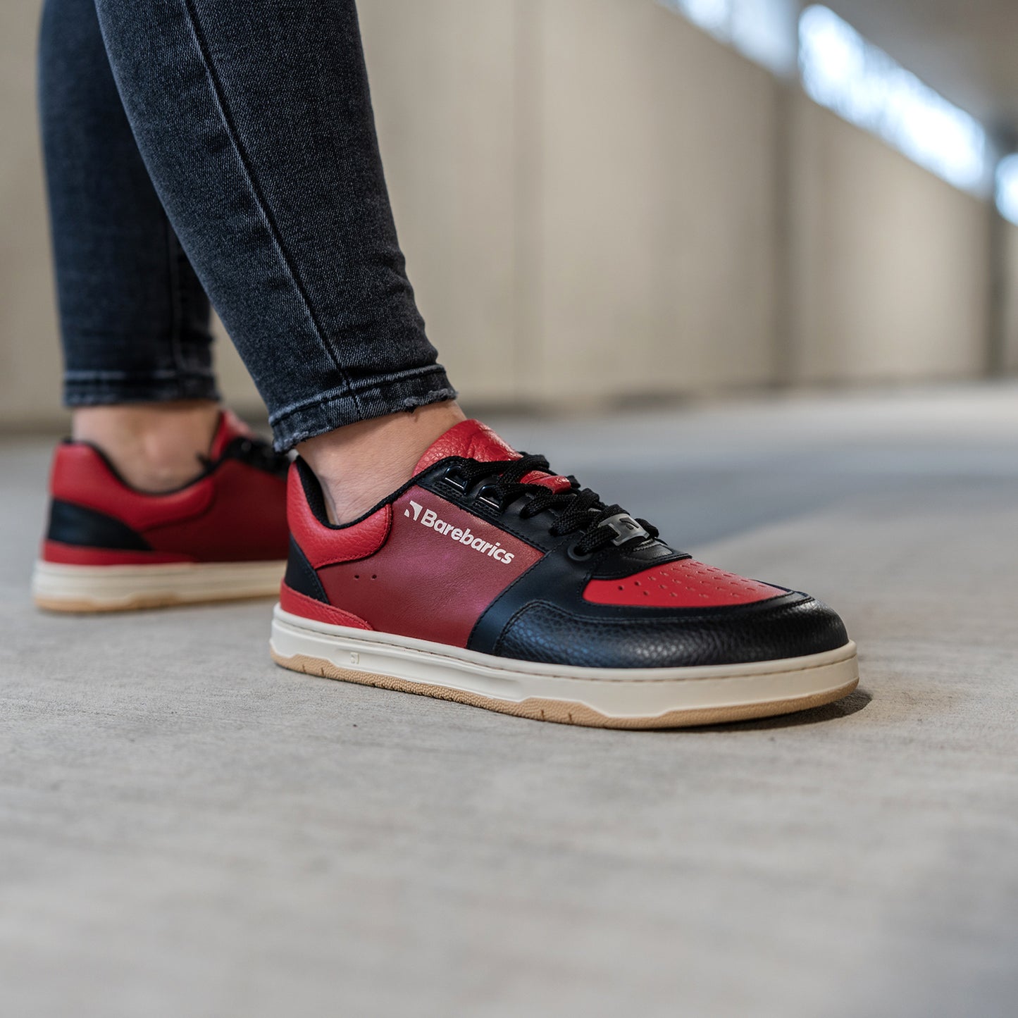 Barfuß-Sneaker Barebarics Wave - Schwarz & Rot