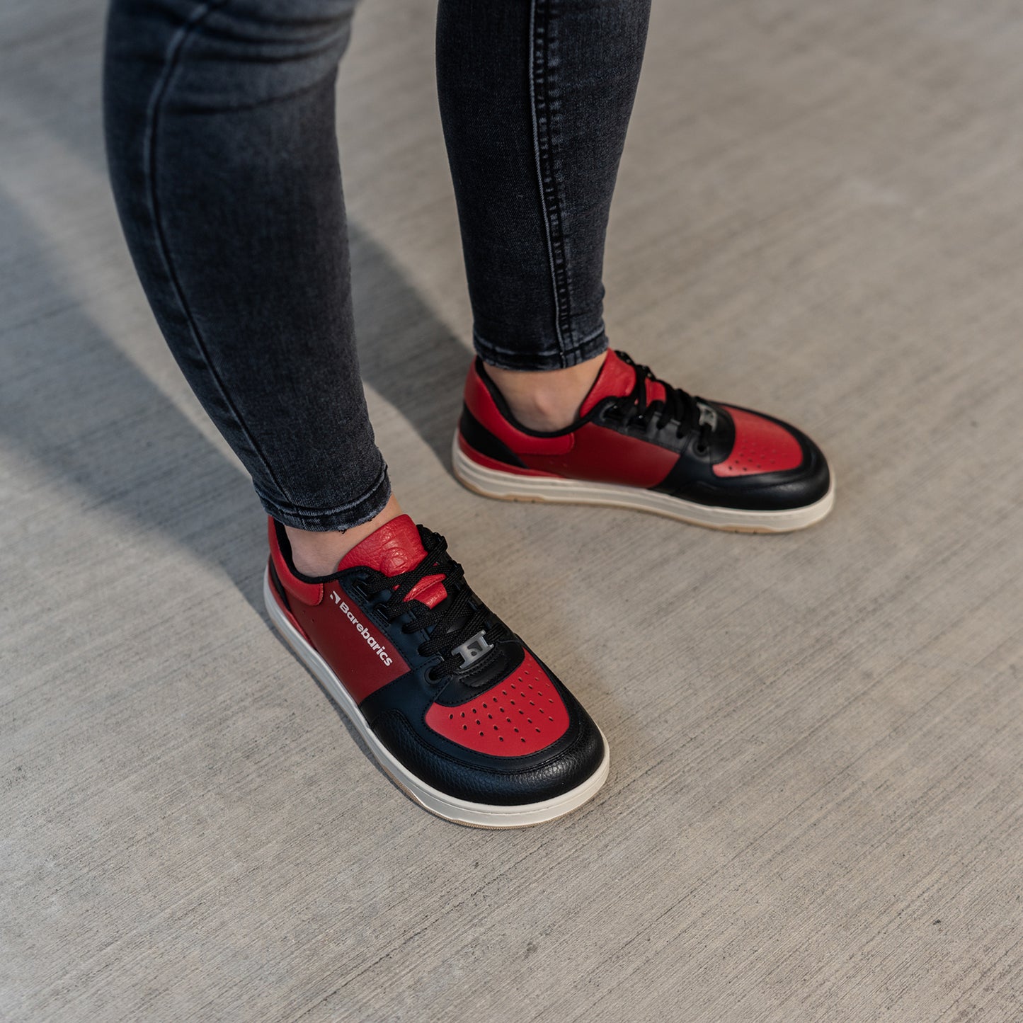Barfuß-Sneaker Barebarics Wave - Schwarz & Rot