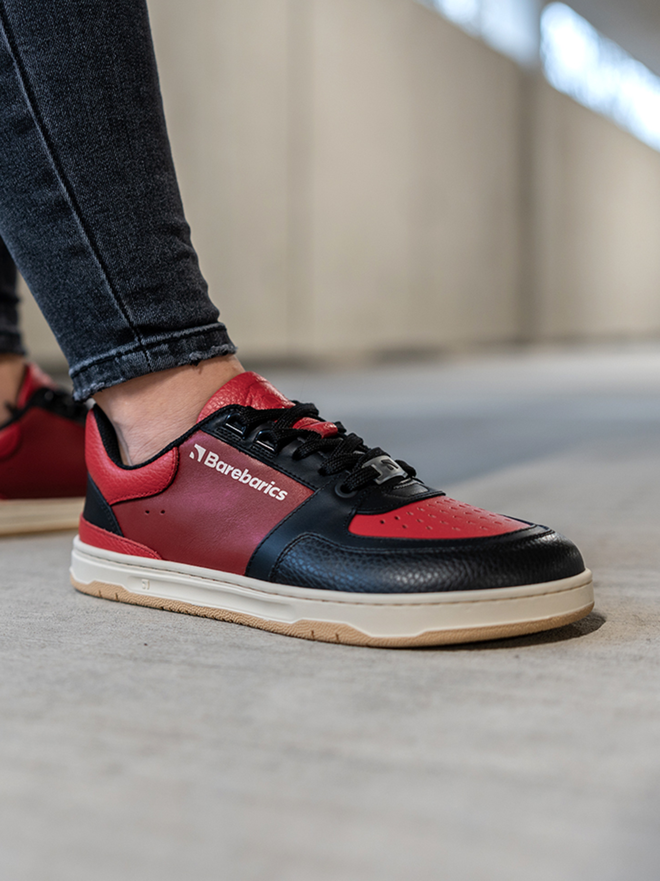 Barfuß-Sneaker Barebarics Wave - Schwarz & Rot