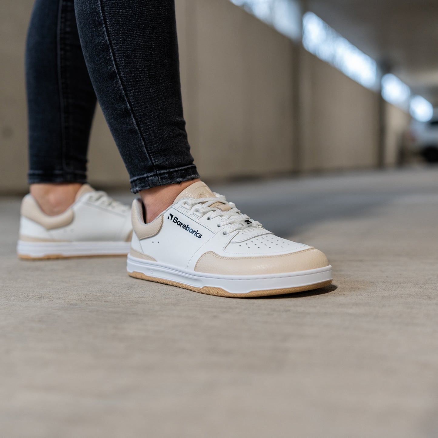 Barfuß-Sneaker Barebarics Wave - Weiß & Beige