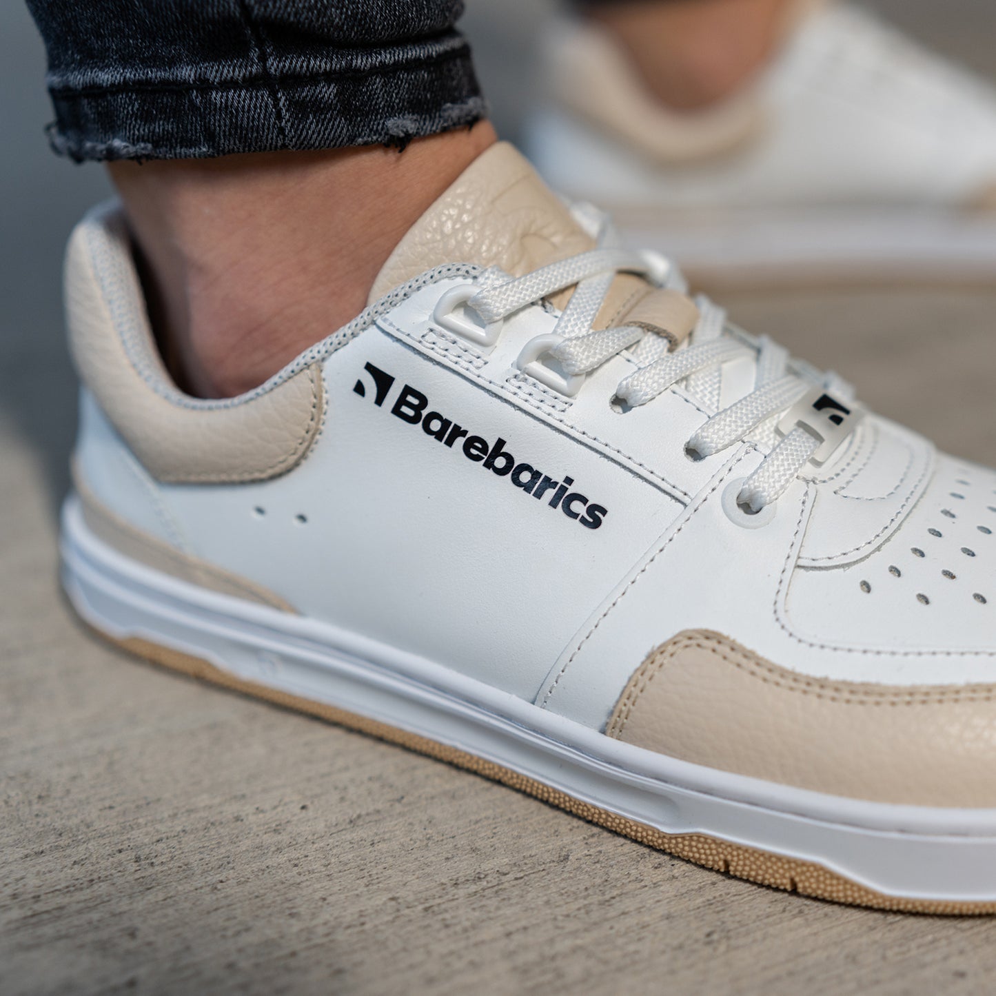 Barfuß-Sneaker Barebarics Wave - Weiß & Beige