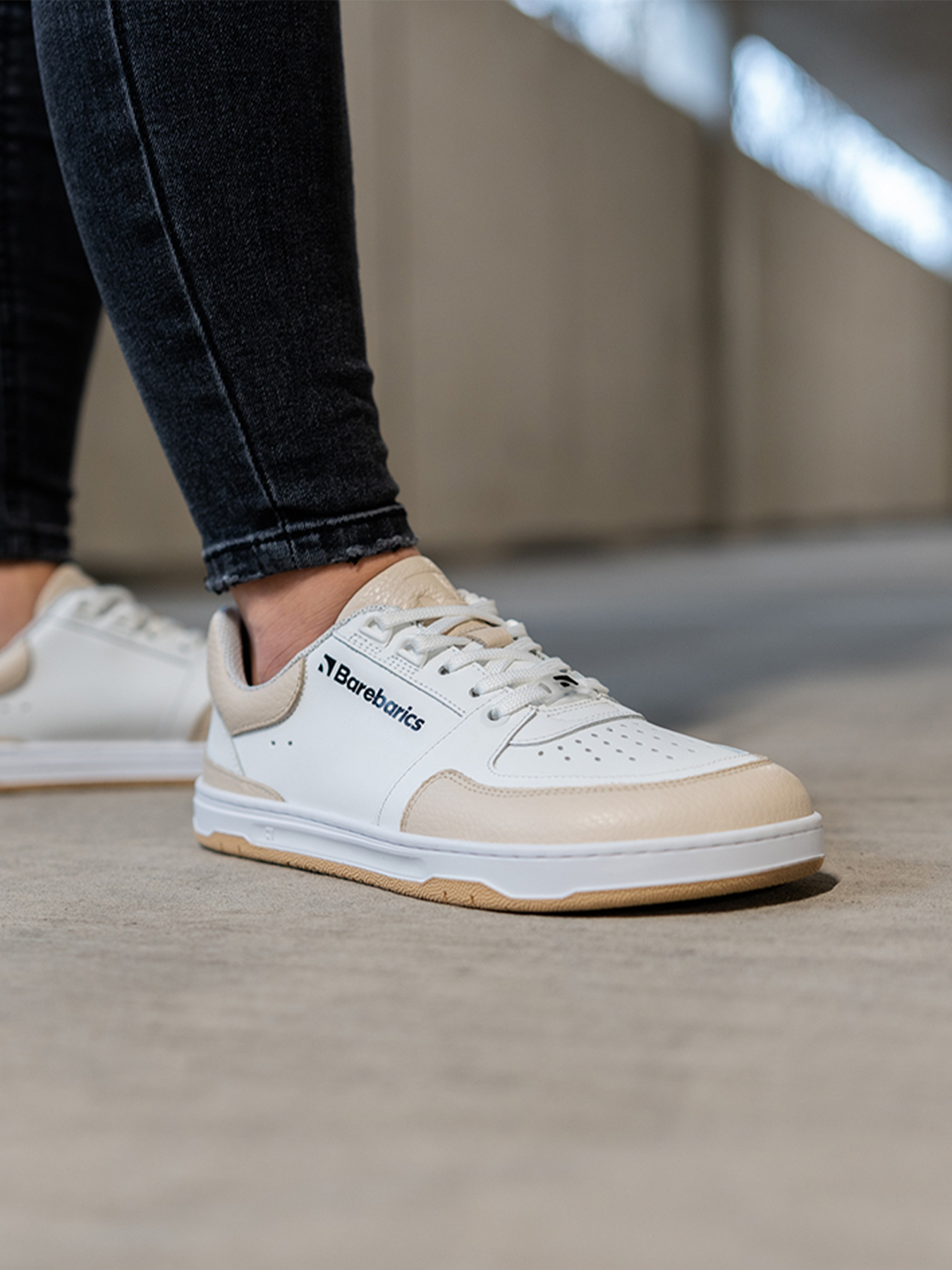 Barfuß-Sneaker Barebarics Wave - Weiß & Beige