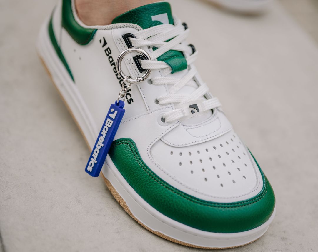 Barfuß-Sneaker Barebarics Wave - Weiß & Dunkelgrün