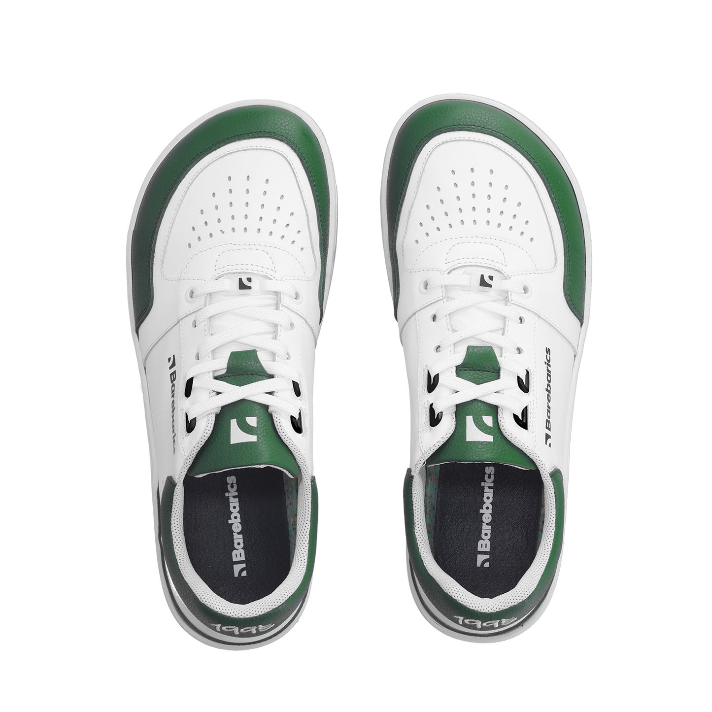 Barfuß-Sneaker Barebarics Wave - Weiß & Dunkelgrün