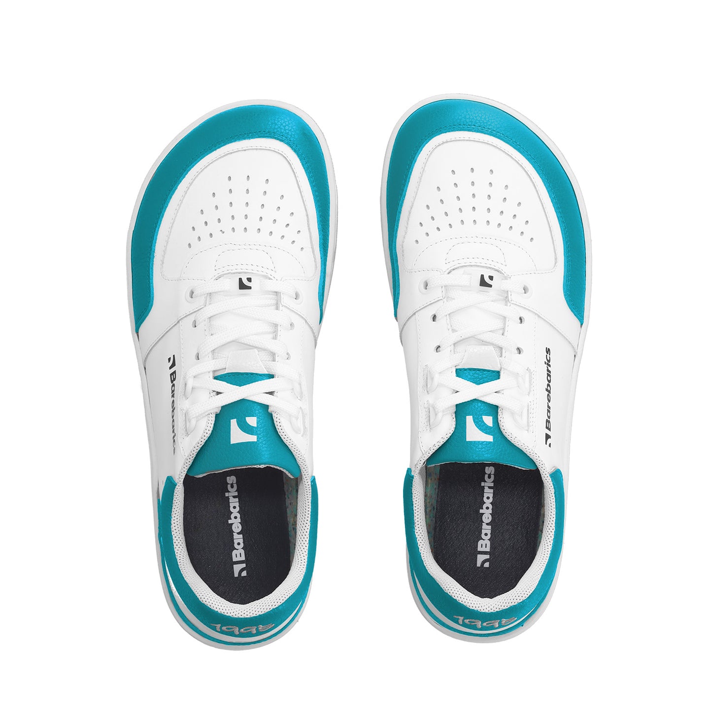 Barfuß-Sneaker Barebarics Wave - Weiß & Dunkeltürkis