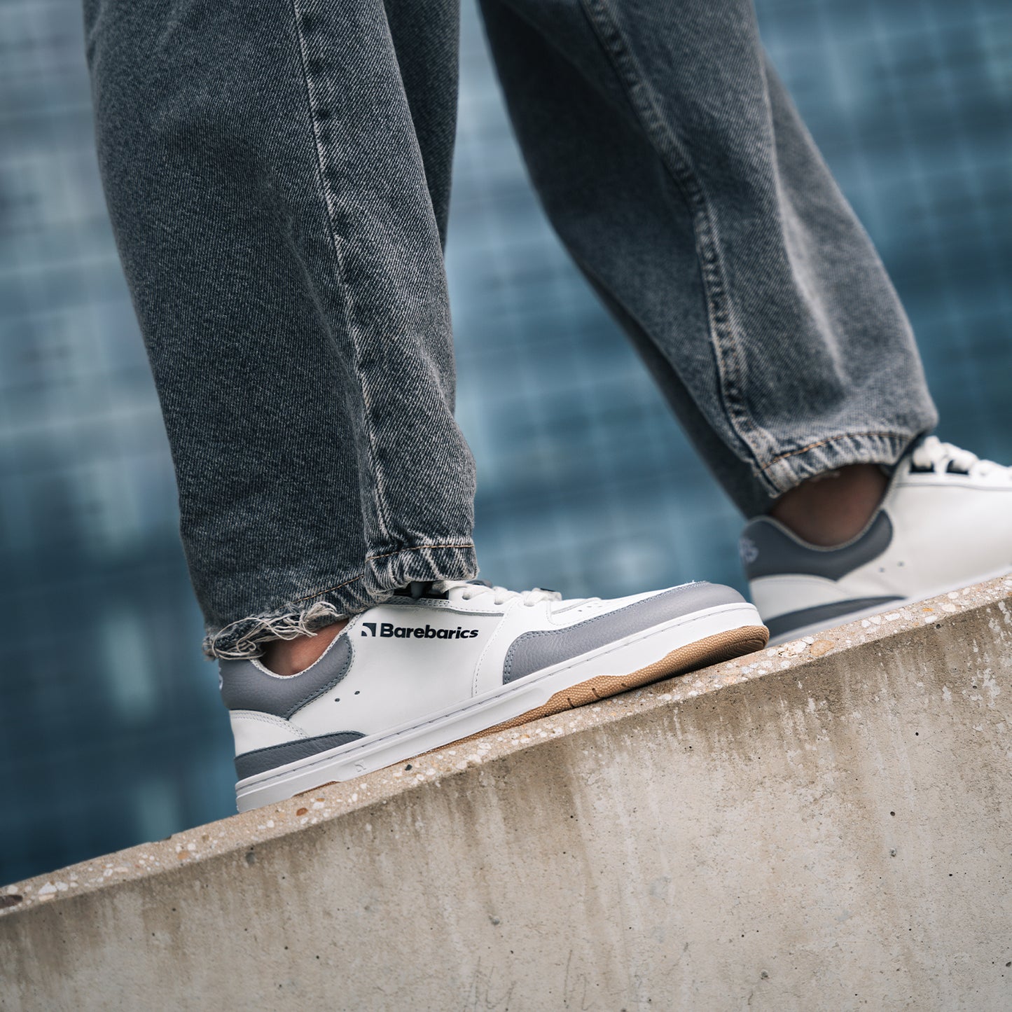 Barfuß-Sneaker Barebarics Wave - Weiß & Grau