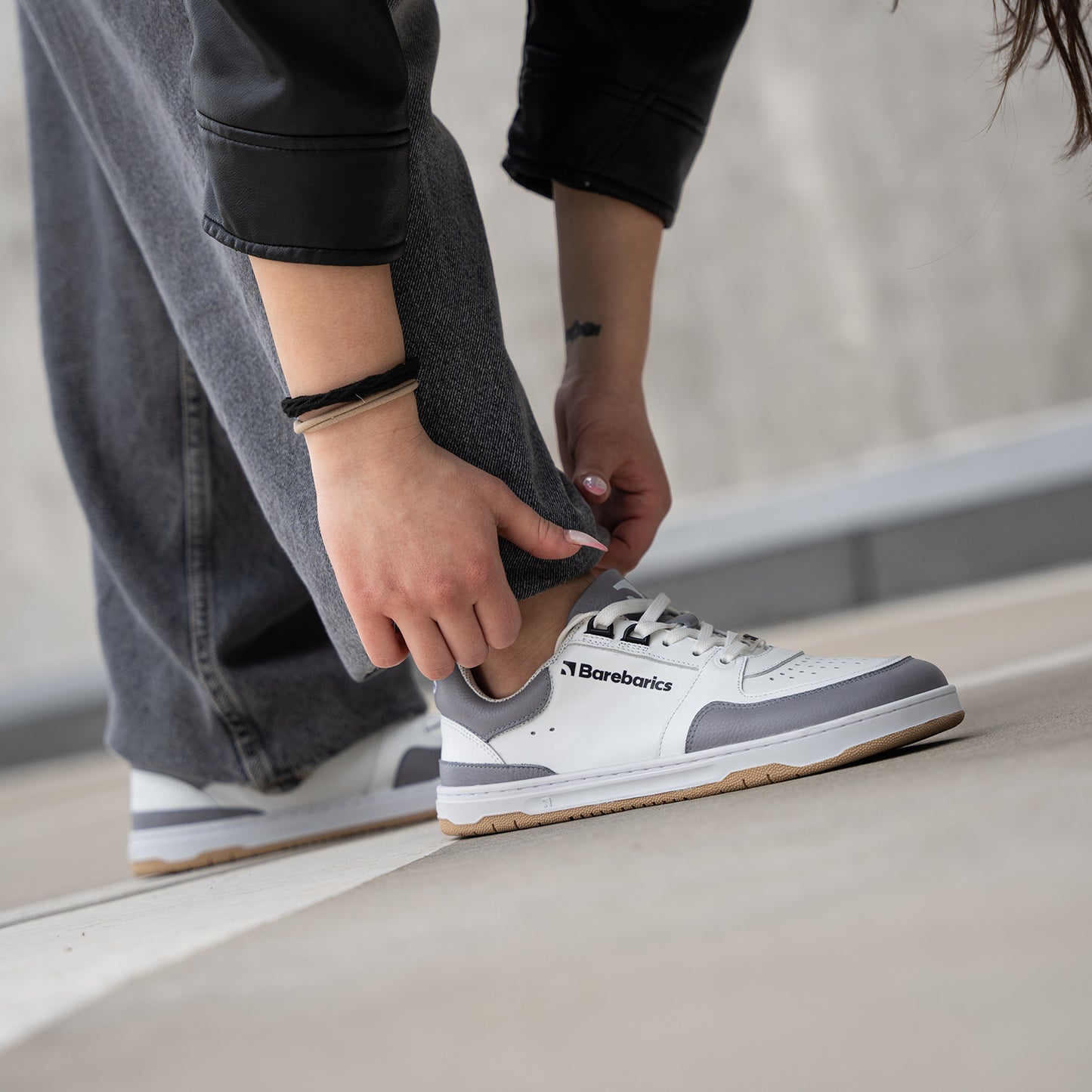 Barfuß-Sneaker Barebarics Wave - Weiß & Grau