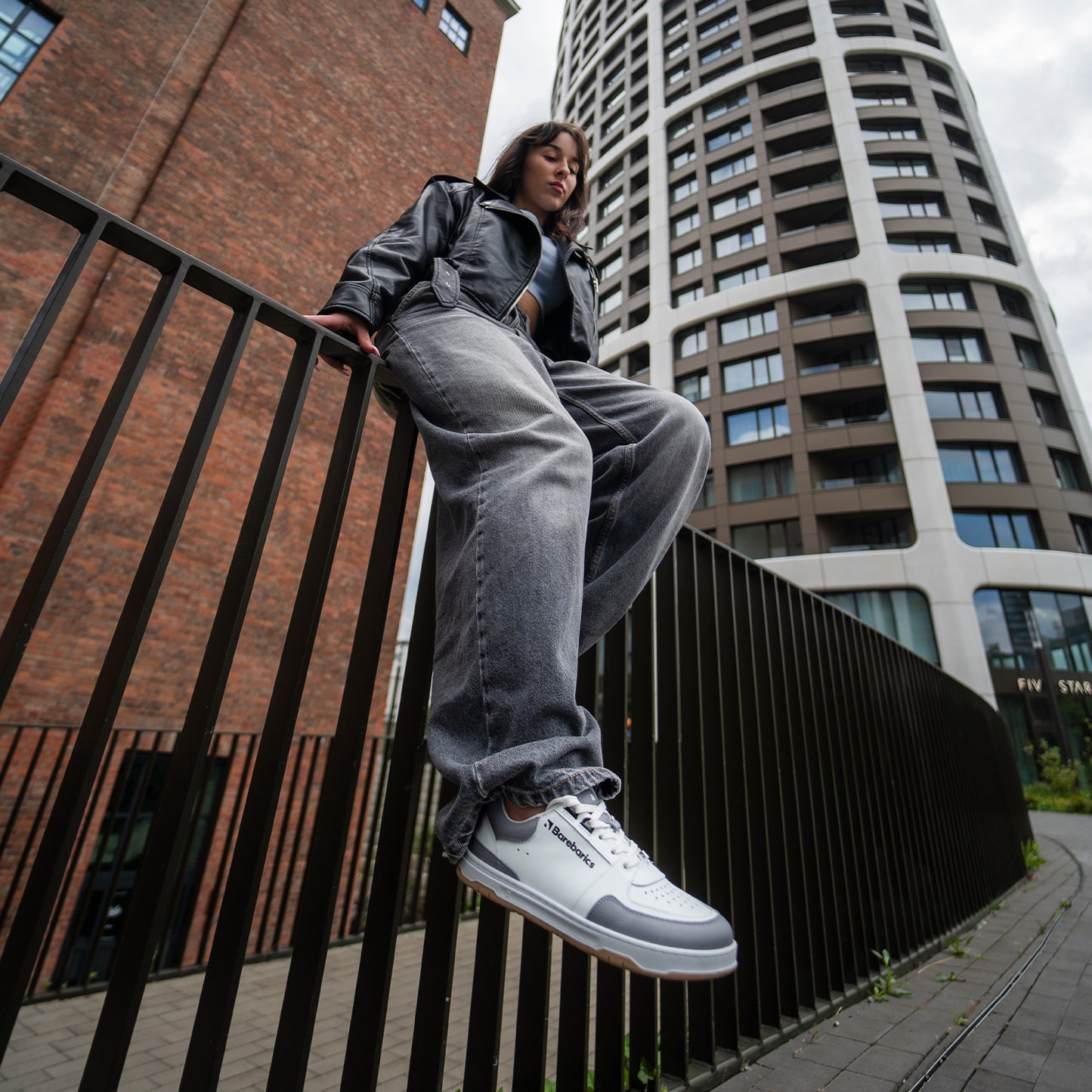 Barfuß-Sneaker Barebarics Wave - Weiß & Grau