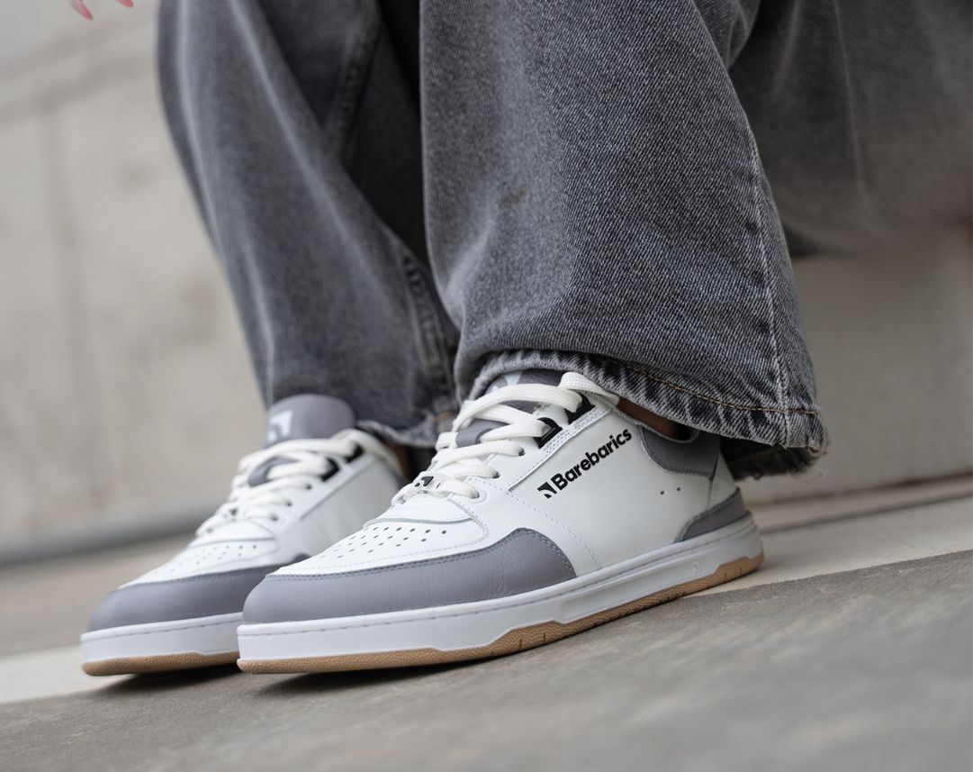 Barfuß-Sneaker Barebarics Wave - Weiß & Grau
