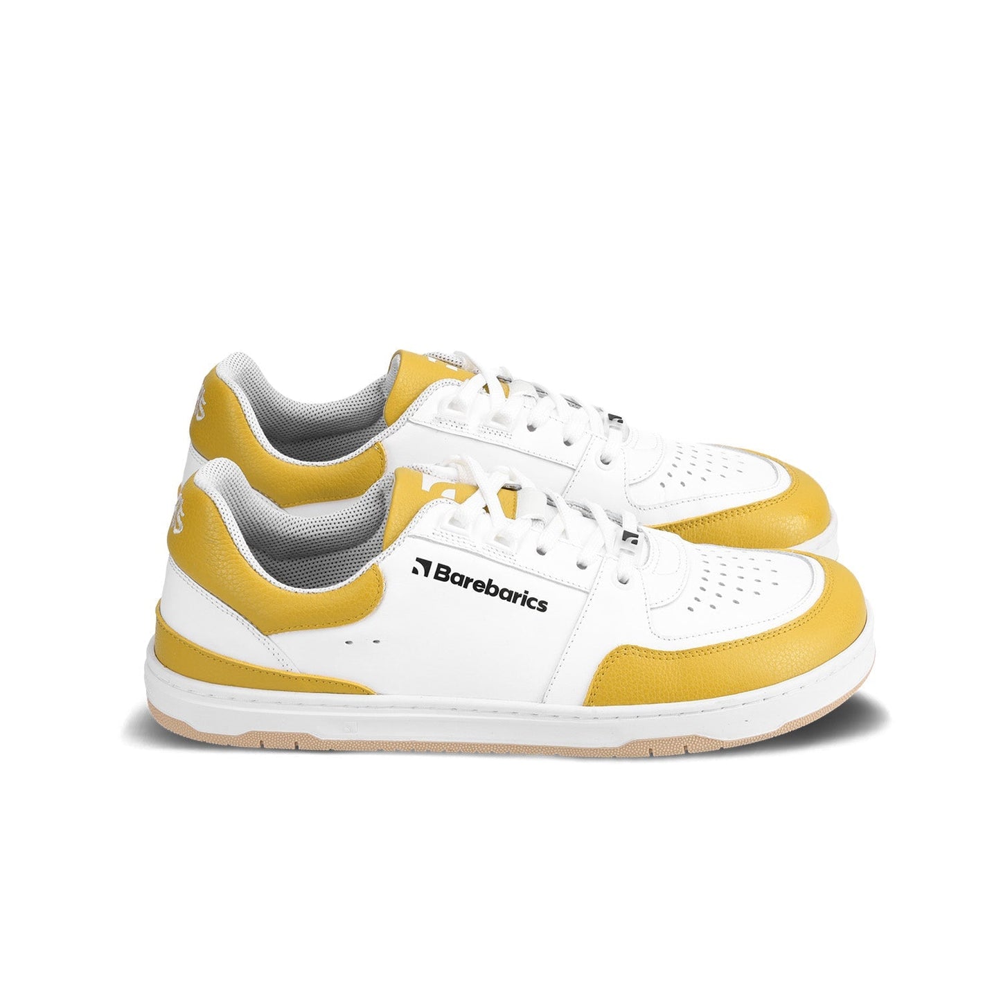 Barfuß-Sneaker Barebarics Wave - Weiß & Sonnenuntergangsgelb