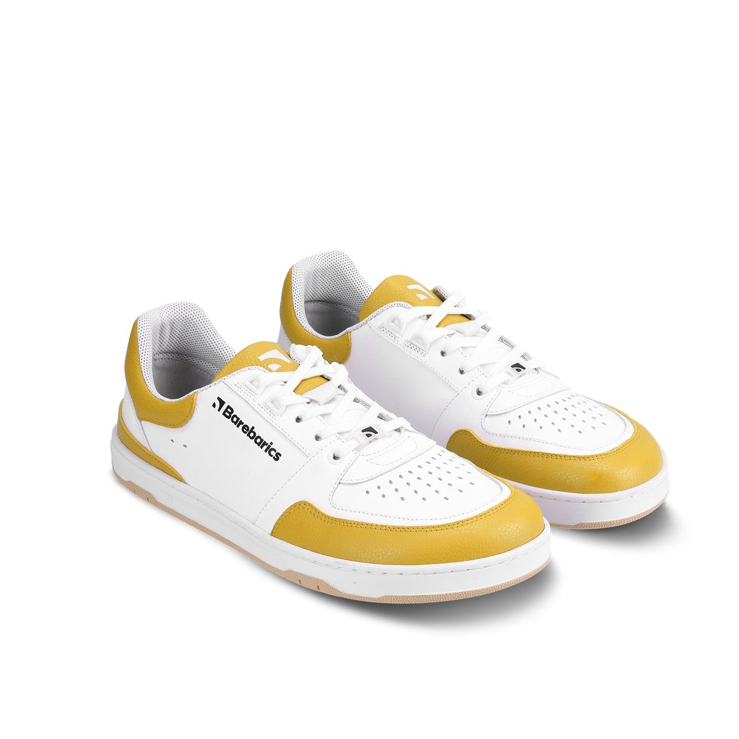 Barfuß-Sneaker Barebarics Wave - Weiß & Sonnenuntergangsgelb