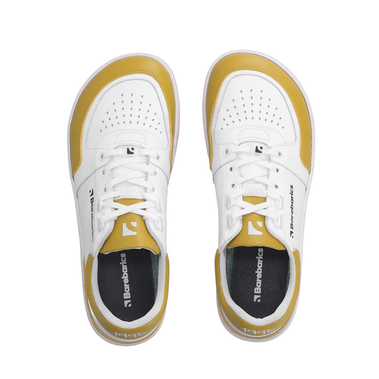 Barfuß-Sneaker Barebarics Wave - Weiß & Sonnenuntergangsgelb