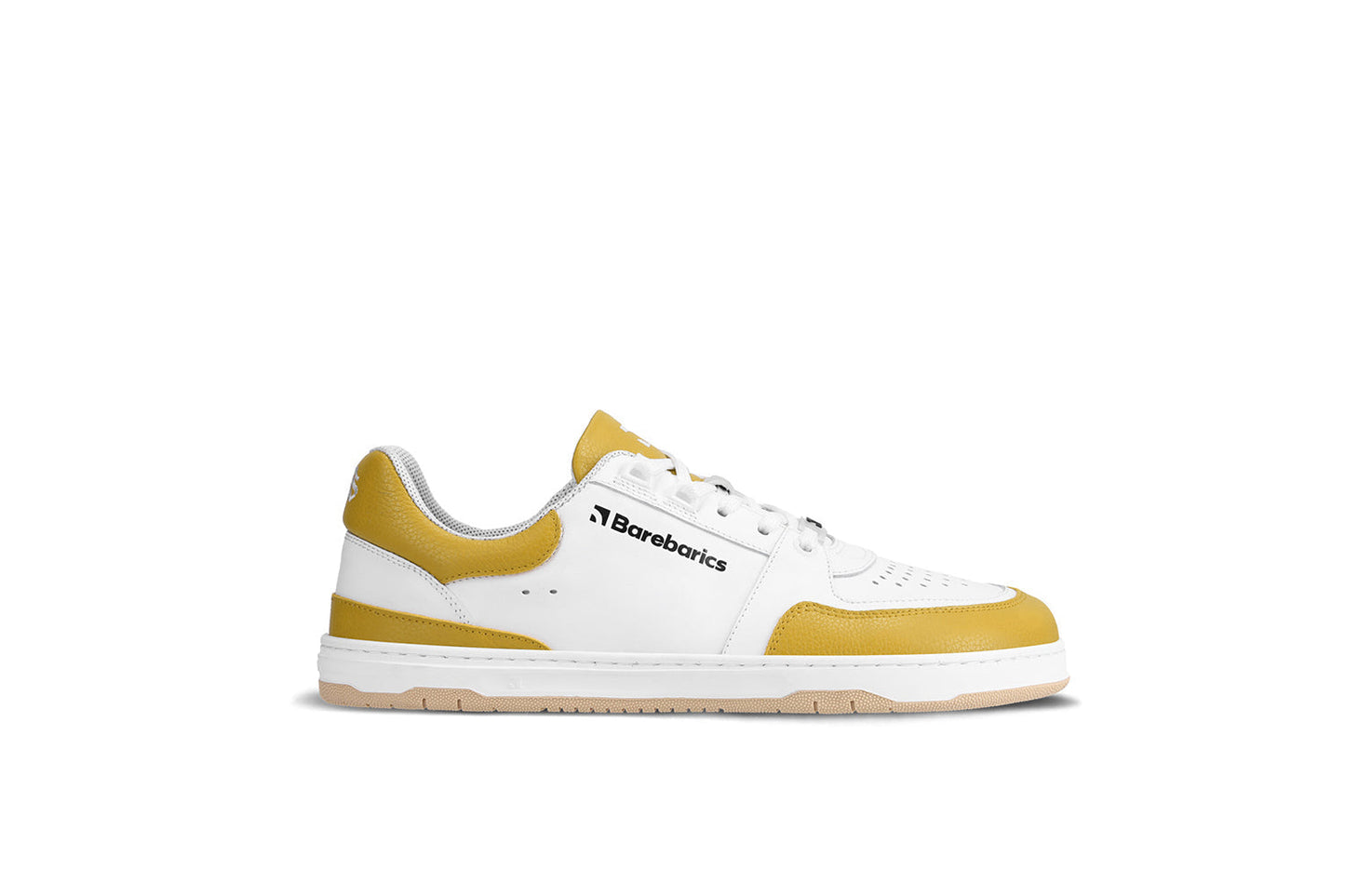 Barfuß-Sneaker Barebarics Wave - Weiß & Sonnenuntergangsgelb