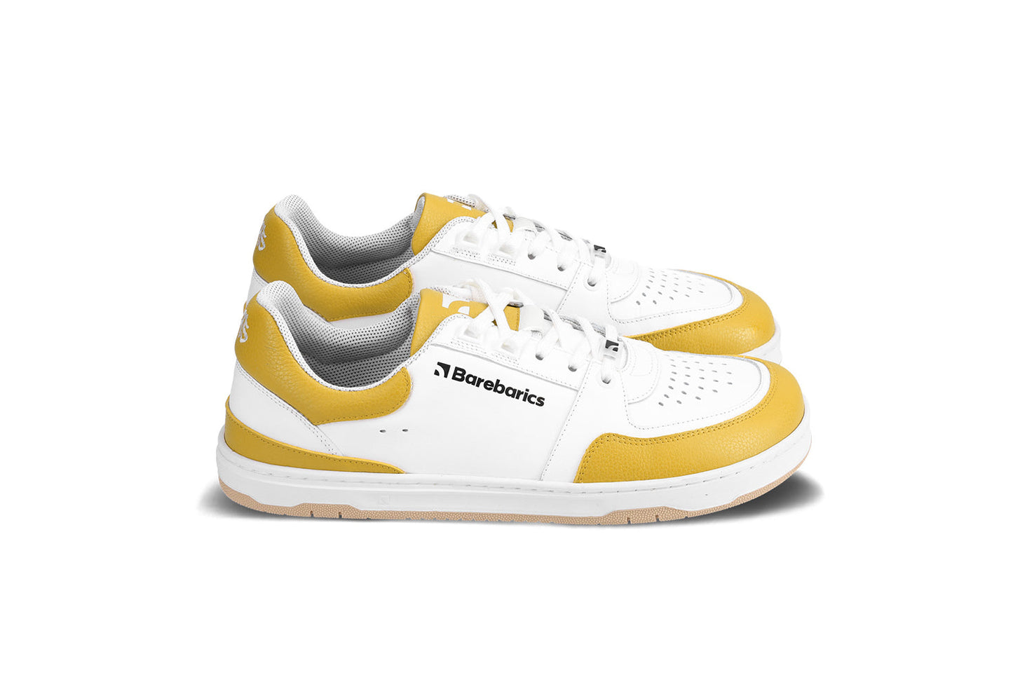 Barfuß-Sneaker Barebarics Wave - Weiß & Sonnenuntergangsgelb