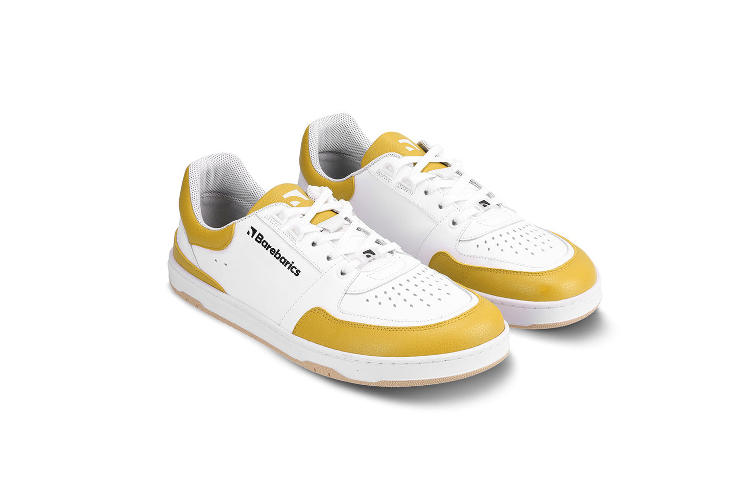 Barfuß-Sneaker Barebarics Wave - Weiß & Sonnenuntergangsgelb
