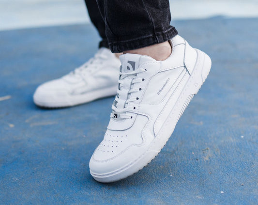 Barfuß-Sneaker Barebarics Zing - All White - Leder