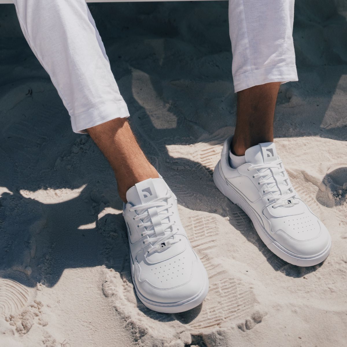 Barfuß-Sneaker Barebarics Zing - All White - Leder