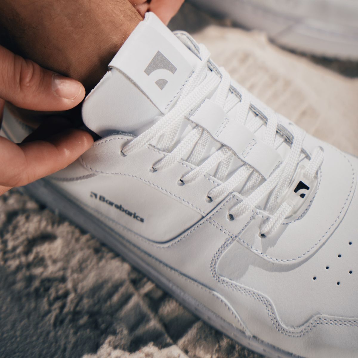 Barfuß-Sneaker Barebarics Zing - All White - Leder (SALE)