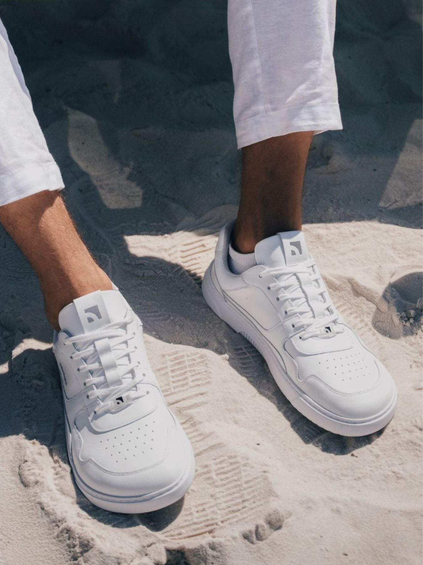 Barfuß-Sneaker Barebarics Zing - All White - Leder