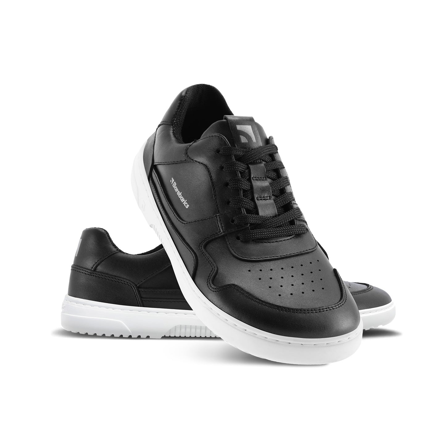 Barfuß-Sneaker Barebarics Zing - Schwarz & Weiß - Leder